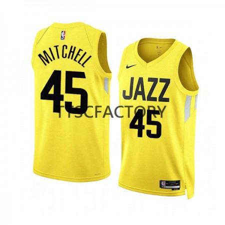Maglia NBA Utah Jazz Donovan Mitchell 45 Nike 2022-23 Icon Edition Giallo Swingman - Uomo